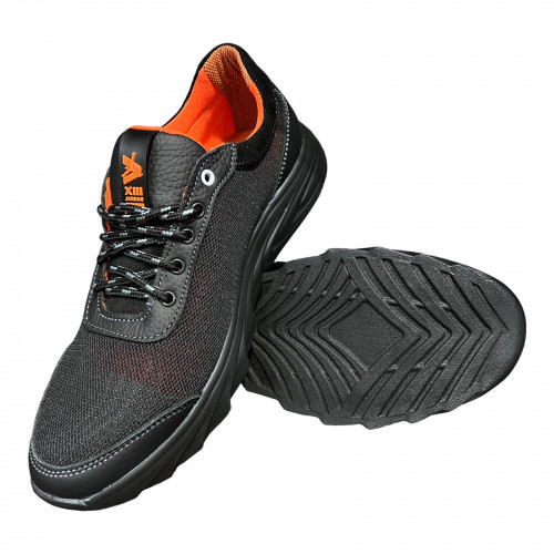 Кроссовки Мужские кожаные GULLIVER М17 48 оранжевая сетка