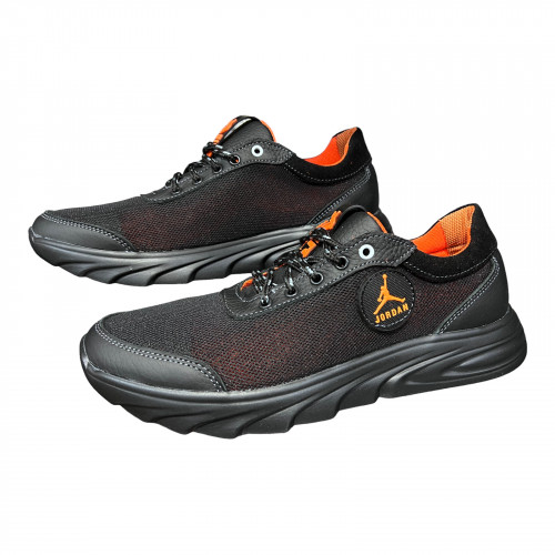 Кроссовки Мужские кожаные GULLIVER М17 48 оранжевая сетка