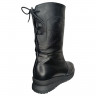 Чоботи жіночі шкіряні LONYS 65/2 чорний хутро