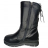 Чоботи жіночі шкіряні LONYS 65/2 чорний хутро