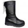 Чоботи жіночі шкіряні LONYS 65/2 чорний хутро
