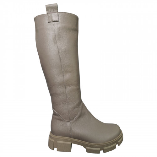 Чоботи жіночі шіряні YTA Арми бежевий хутро