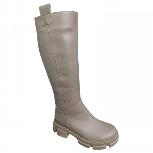 Чоботи жіночі шіряні YTA Арми бежевий хутро