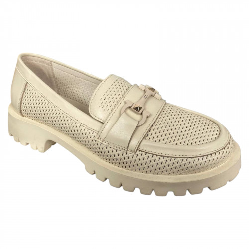 Лофери жіночі шкіряні ILONA 479/232 бежеві