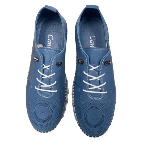 Мокасини жіночі шкіряні CANBERK 527 10 сині