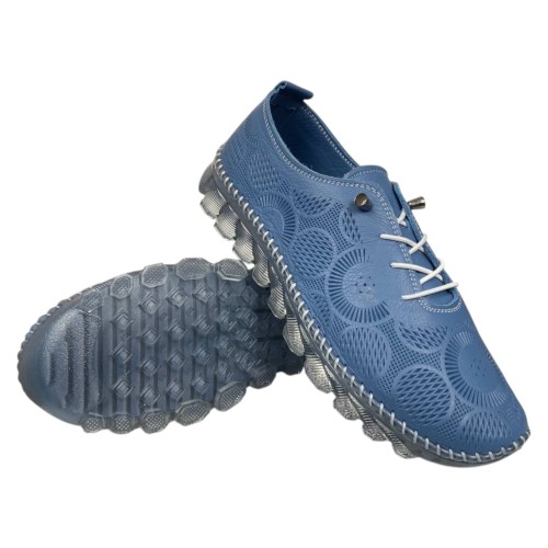 Мокасини жіночі шкіряні CANBERK 527 10 сині