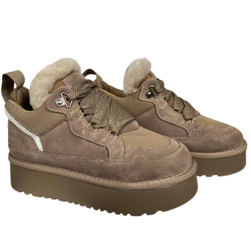 Угги жіночі замшеві HENGJI 275-3 сірі хутро