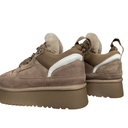 Угги жіночі замшеві HENGJI 275-3 сірі хутро