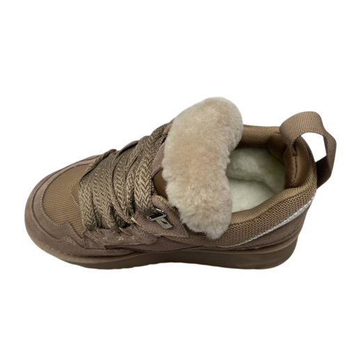 Угги жіночі замшеві HENGJI 275-3 сірі хутро