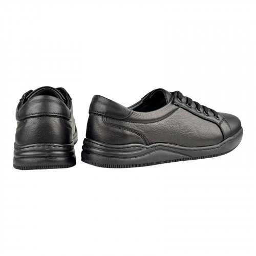 Кеди підліткові шкіряні SPRINGER 23036-2 чорний