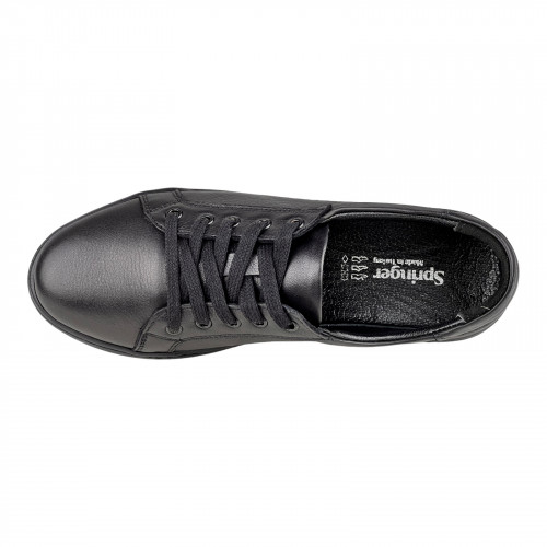 Кеди підліткові шкіряні SPRINGER 23036-2 чорний