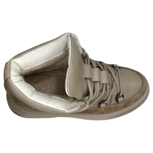 Черевики жіночі шкіряні LUSI 45 08 коричневий хутро