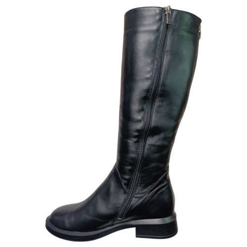 Чоботи жіночі шкіряні YTA Аризона чорний хутро