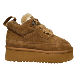 Угги женские замшевые HENGJI 273-2-2 khaki мех