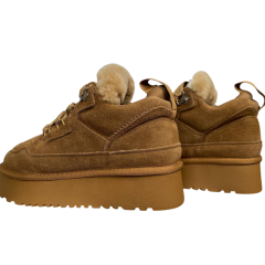Угги женские замшевые HENGJI 273-2-2 khaki мех