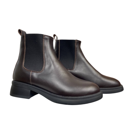 Черевики жіночі шкіряні PRELLESTA 2530 08 коричневі хутро