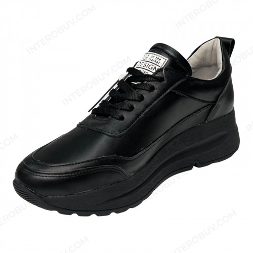 Кроссовки Женские кожаные VLADEKS 1215 черный