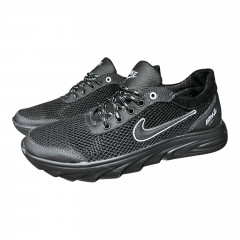 Кроссовки Мужские кожаные GULLIVER М17 01 черная сетка