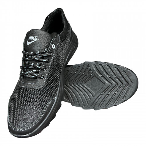 Кросівки Чоловічі шкіряні GULLIVER М17 01 чорний сітка