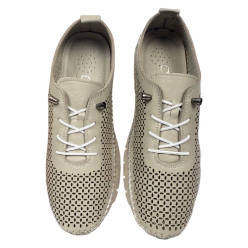 Мокасини жіночі шкіряні CANBERK 527 04 бежеві