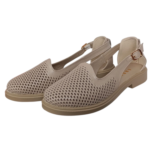 Лоферы женские кожаные ANDALINI 2005 07 бежевые