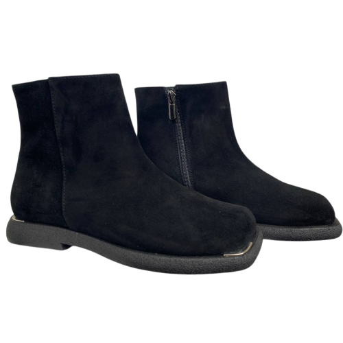 Черевики жіночі замшеві ILONA 935/509 чорні байка