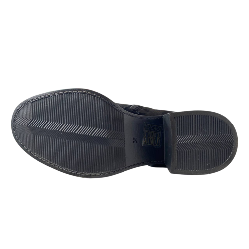 Чоботи жіночі замшеві ILONA 923/IR-9 01 чорні хутро каблук