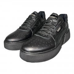 Кроссовки Женские кожаные VERSAL 1018 черный