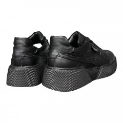 Кроссовки Женские кожаные VERSAL 1018 черный