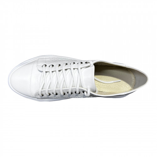 Кеды Женские кожаные TIFANI 0508 перфорация белый