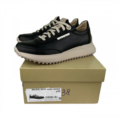 Кроссовки Женские кожаные MASIS IN10 черный