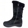 Чоботи жіночі замшеві MADAM 06070 чорний хутро