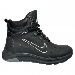 Кроссовки кожаные подростковые ACLI CLAS BN 41/2 черный мех