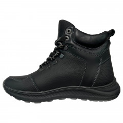 Кроссовки кожаные подростковые ACLI CLAS BN 41/2 черный мех