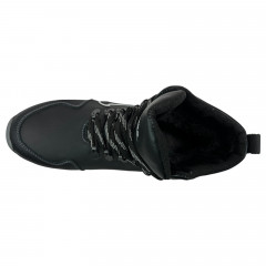 Кроссовки кожаные подростковые ACLI CLAS BN 41/2 черный мех