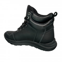 Кроссовки кожаные подростковые ACLI CLAS BN 41/2 черный мех