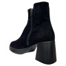 Черевики жіночі замшеві каблук ELVIX 5149 чорні байка