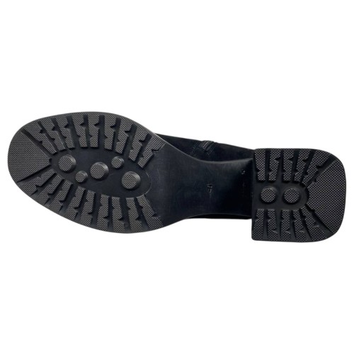 Черевики жіночі замшеві каблук ELVIX 5149 чорні байка