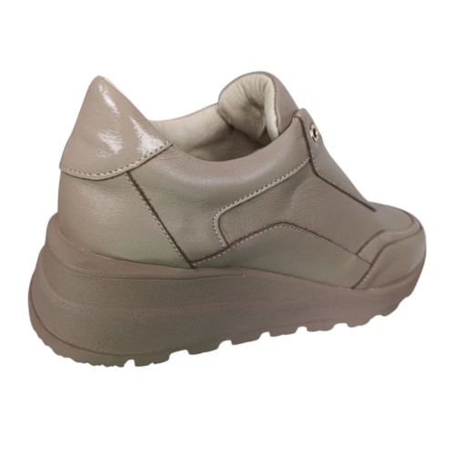 Кросівки жіночі шкіряні DITAS R 115 бежеві капучіно 