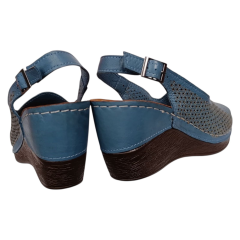 Босоніжкі жіночі шкіряні  ATO 1039 09 сині