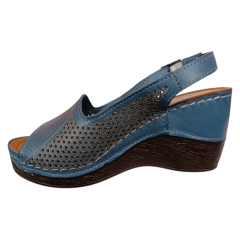 Босоніжкі жіночі шкіряні  ATO 1039 09 сині