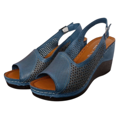 Босоніжкі жіночі шкіряні  ATO 1039 09 сині