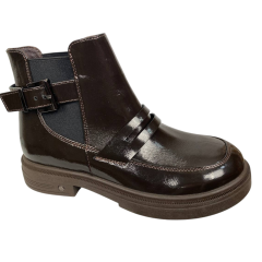 Ботинки женские кожаные ILONA 854/394 33 какао байка лак