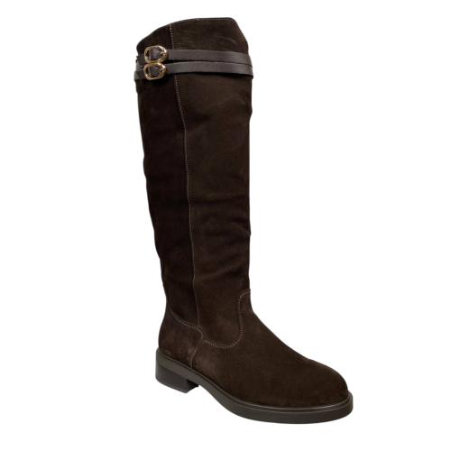 Чоботи жіночі замшеві PANDORA 25-301 коричнева байка