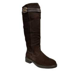 Чоботи жіночі замшеві PANDORA 25-301 коричнева байка