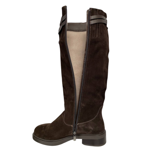 Чоботи жіночі замшеві PANDORA 25-301 коричнева байка