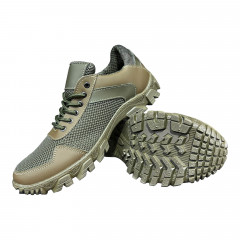 Кроссовки Мужские кожаные ACLI CLAS B2/3 хаки сетка