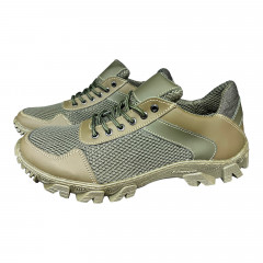 Кроссовки Мужские кожаные ACLI CLAS B2/3 хаки сетка