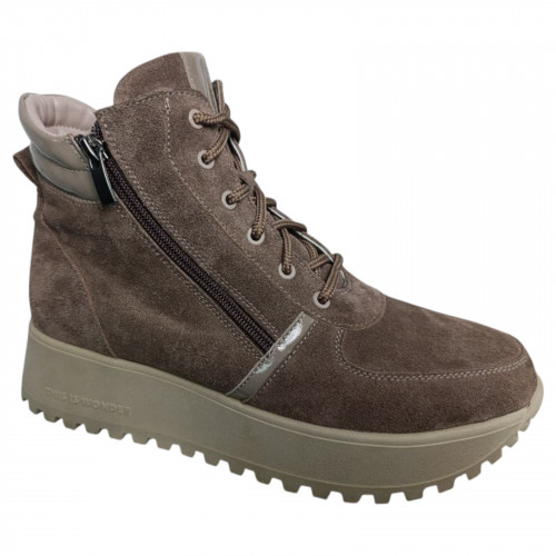 Ботинки женские замшевые ANDALINI 2403 07 визон мех