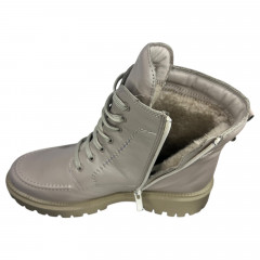 Черевики жіночі шкірні MADAM 11758-1 мокко хутро